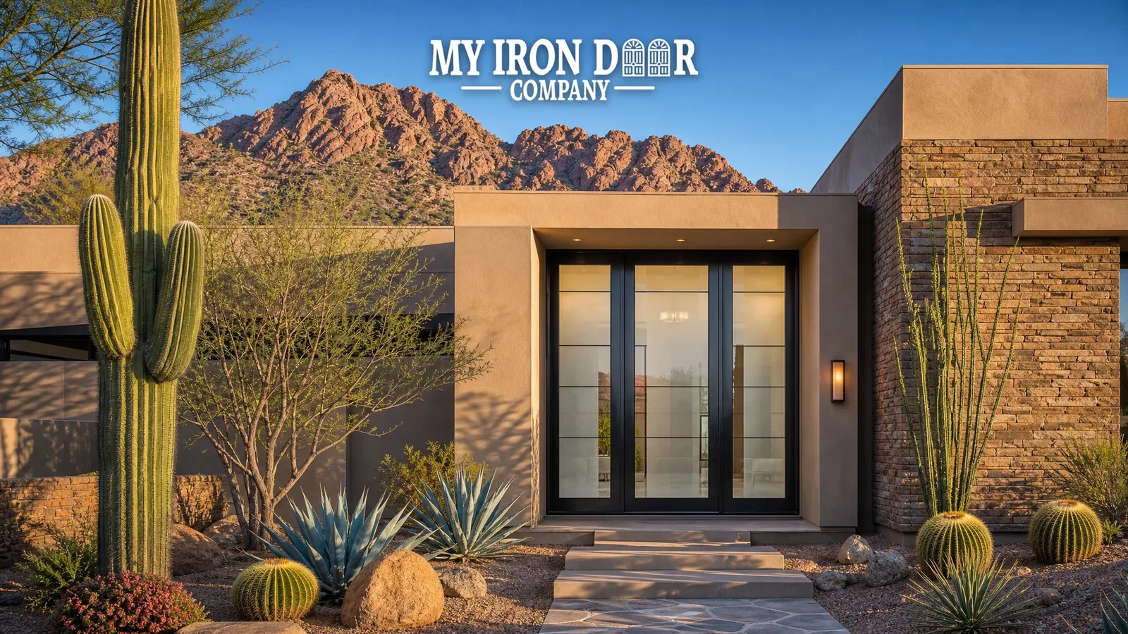 Iron entry door for a Phoenix, AZ home